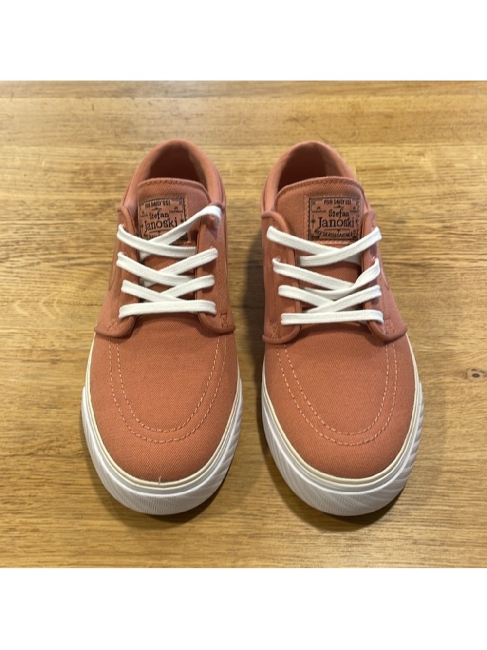 Nike Women's Rust/White Canvas Skate Sneakers